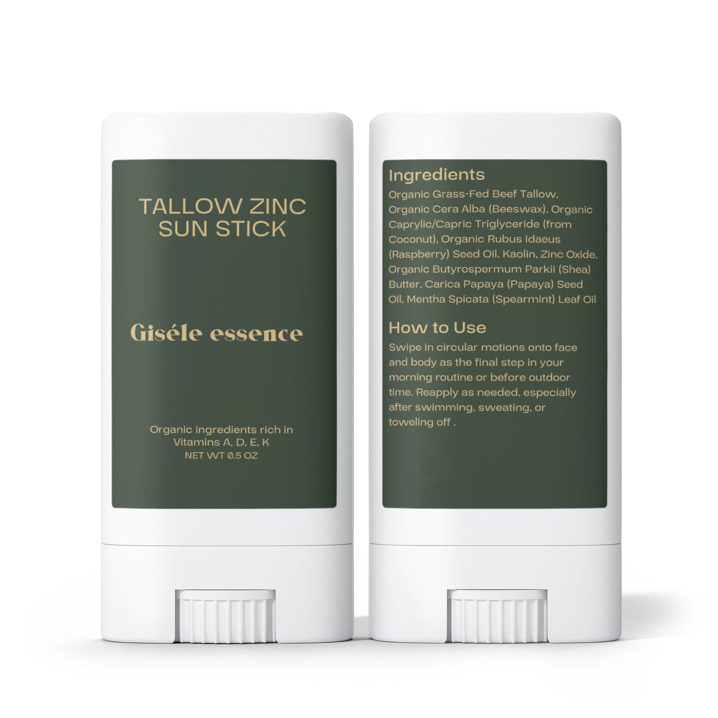2 Pack Tallow Zinc Sun Stick