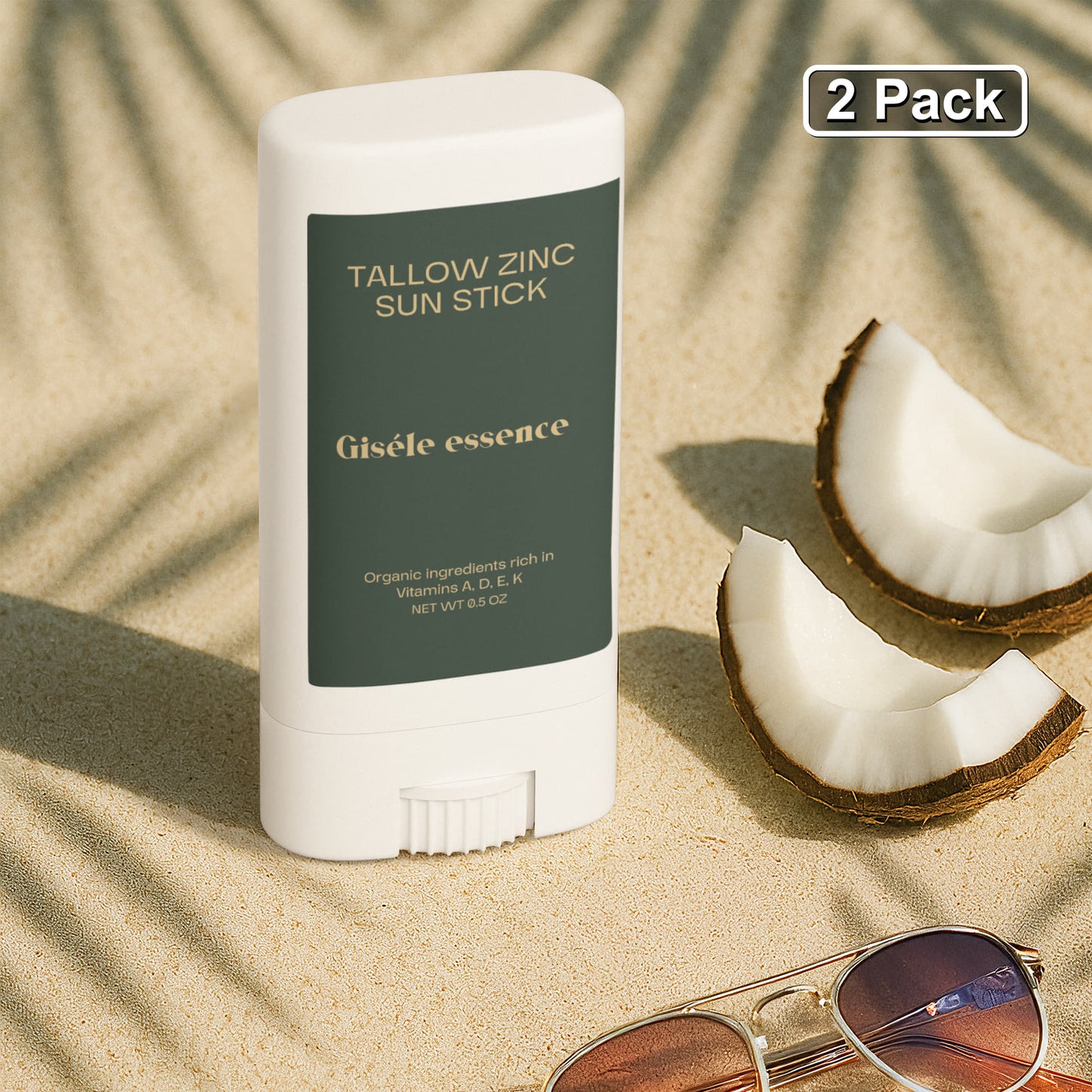 2 Pack Tallow Zinc Sun Stick