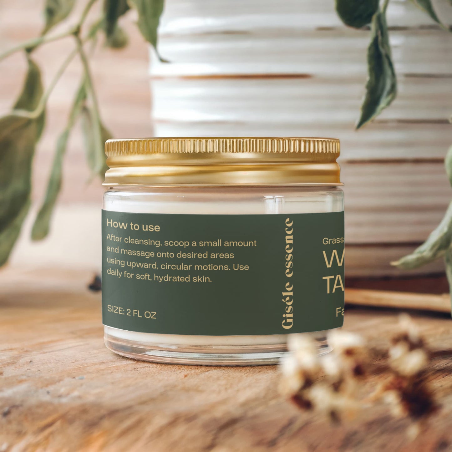 Whipped Grass-Fed Tallow Balm with Vanilla Bean Face cream